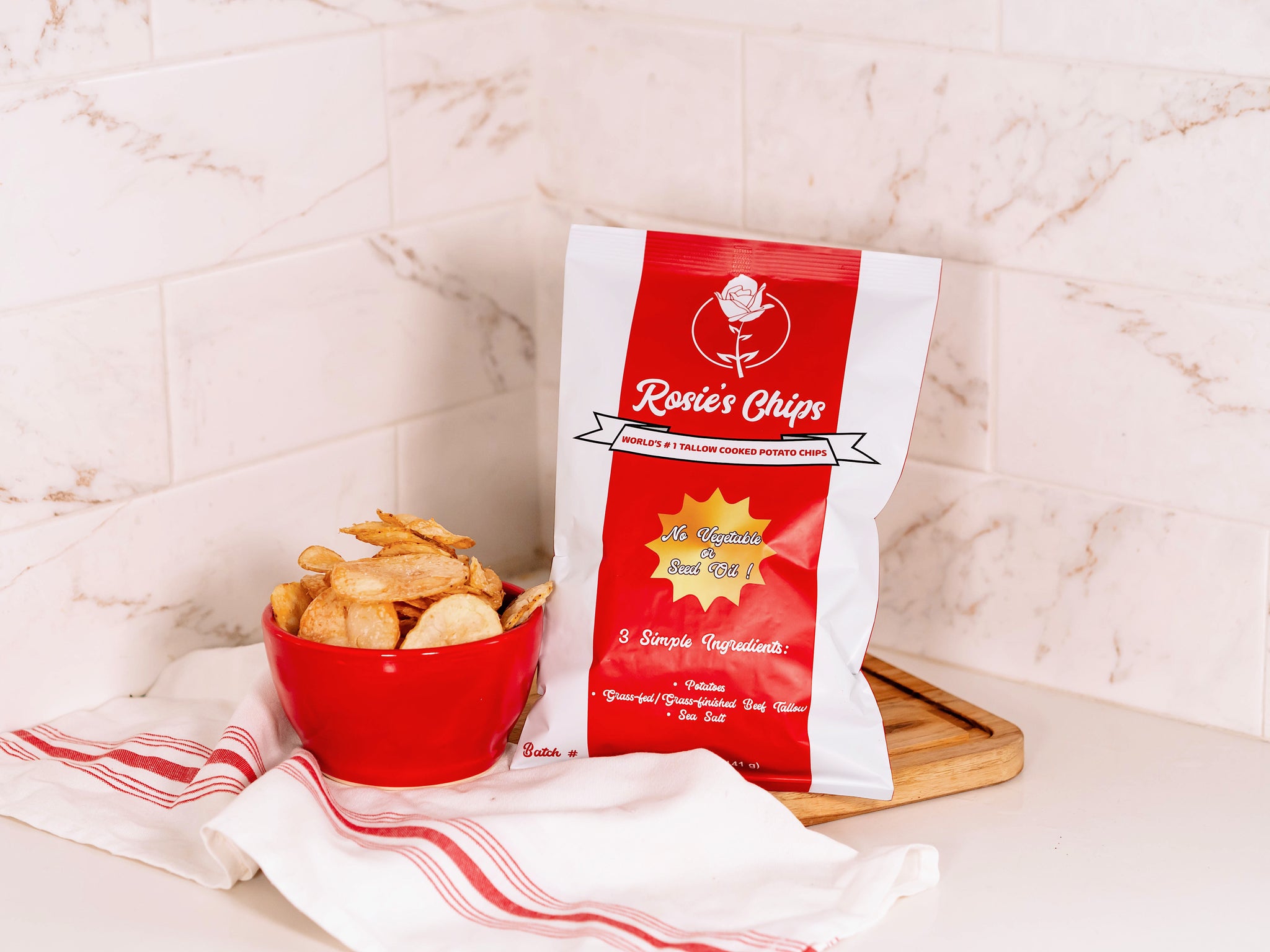 Rosie's Chips [2-Pack] | World's #1 Tallow Cooked Potato Chips