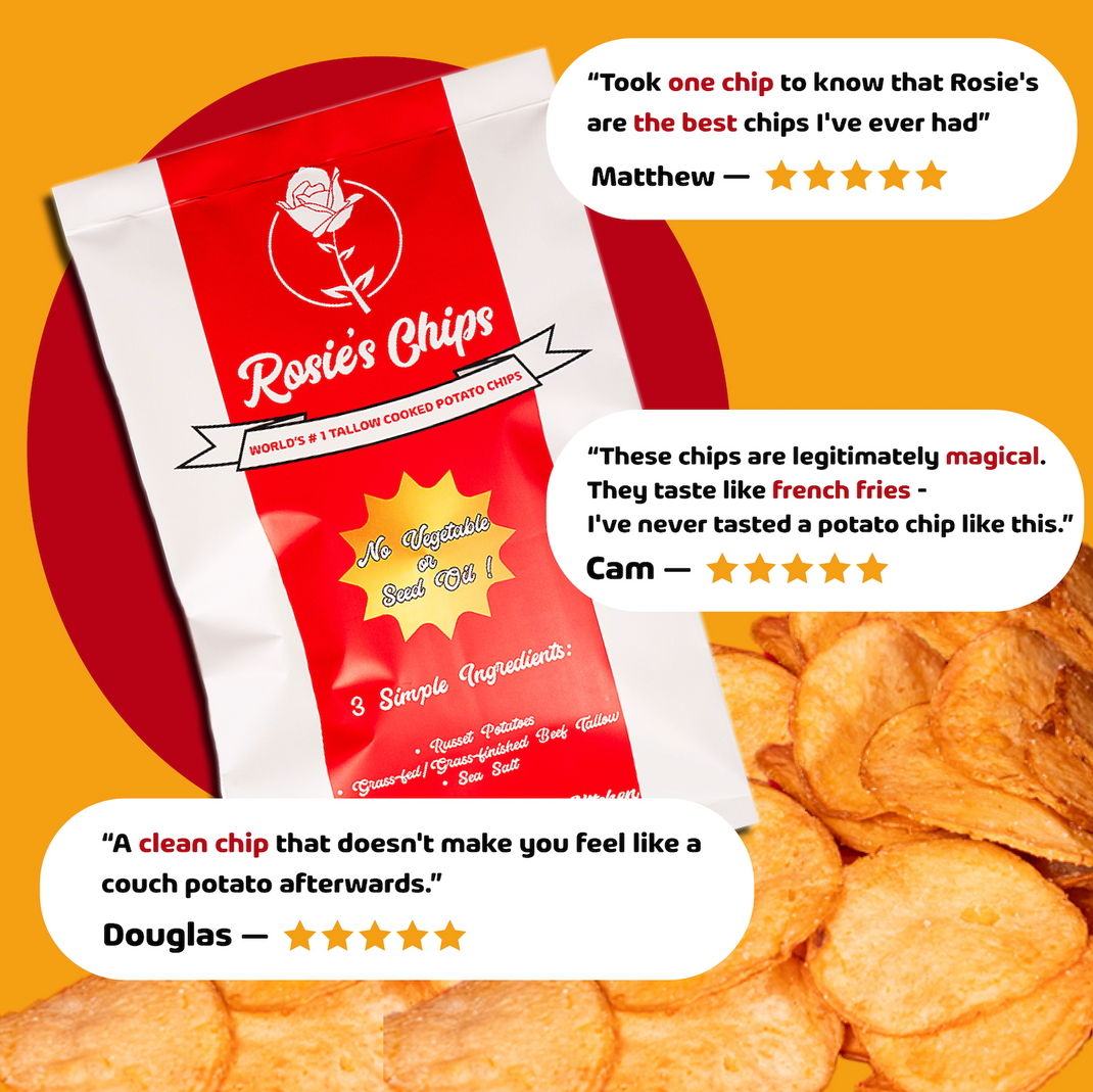 Rosie s chips world s 1 tallow cooked potato chips